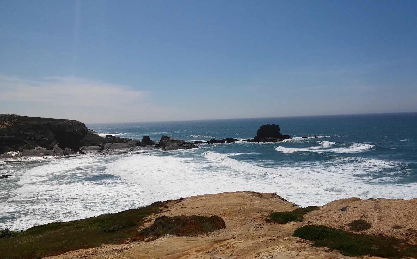 The cliffs and surf at Zambujeira do Mar